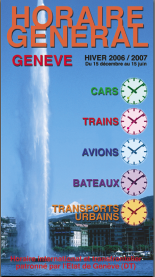 Horaire gnral de Genve 